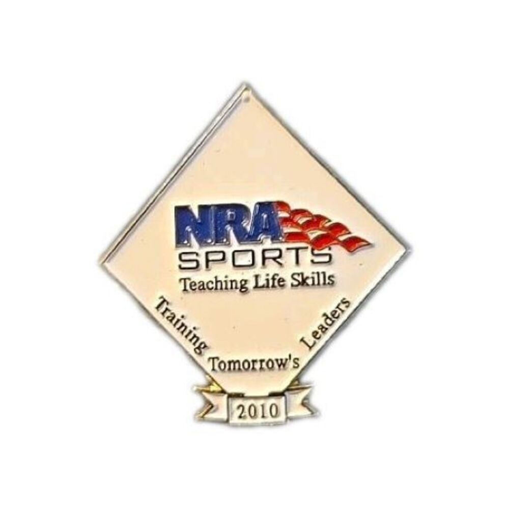 NRA Sports Teaching Life Skills Training Tomorrows Leaders 2010 Hat Jacket Pin